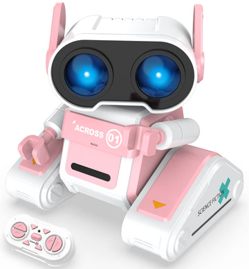 STEMTRON Rechargeable RC Robot Toys with Auto Demo, Dance Moves, Music for Kids (Pink)-EXHOBBY LIMITED.