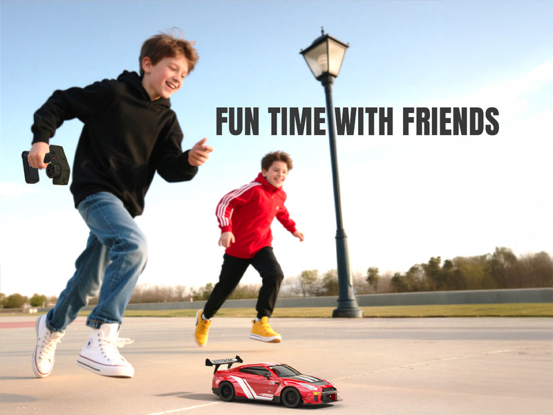 Race 1:20 RC Drift Car 4wd, 2 batteries, double moteur rouge