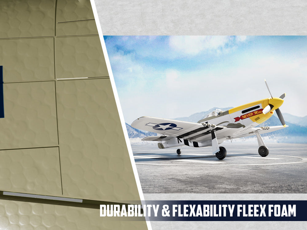 VOLANTEXRC P-51 Mustang Brushless RC Plane 500mm RTF with Gyro