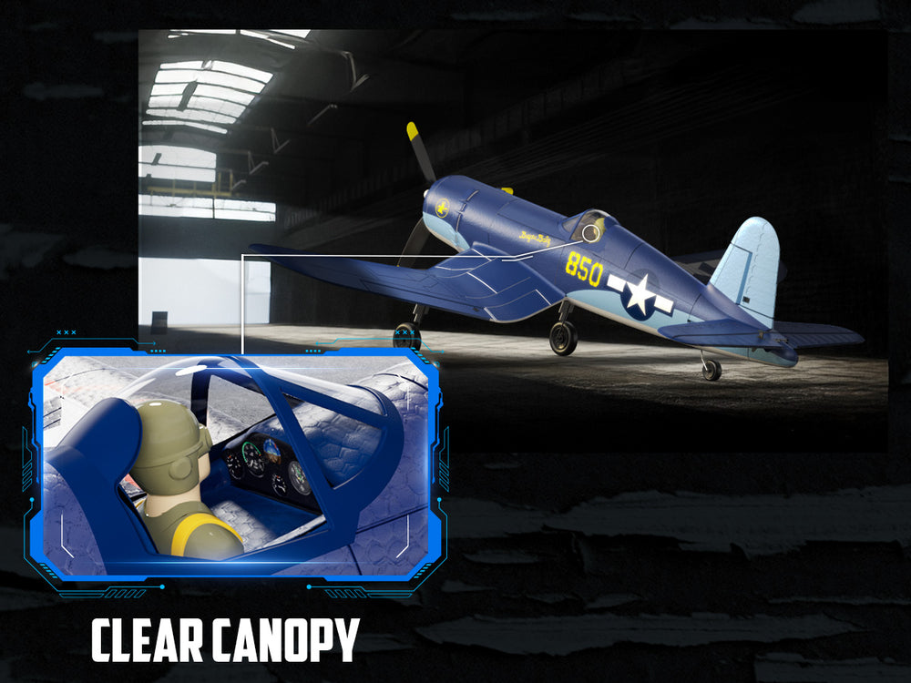 VOLANTEXRC Brushless RC Plane Corsair F4U - 500mm RTF