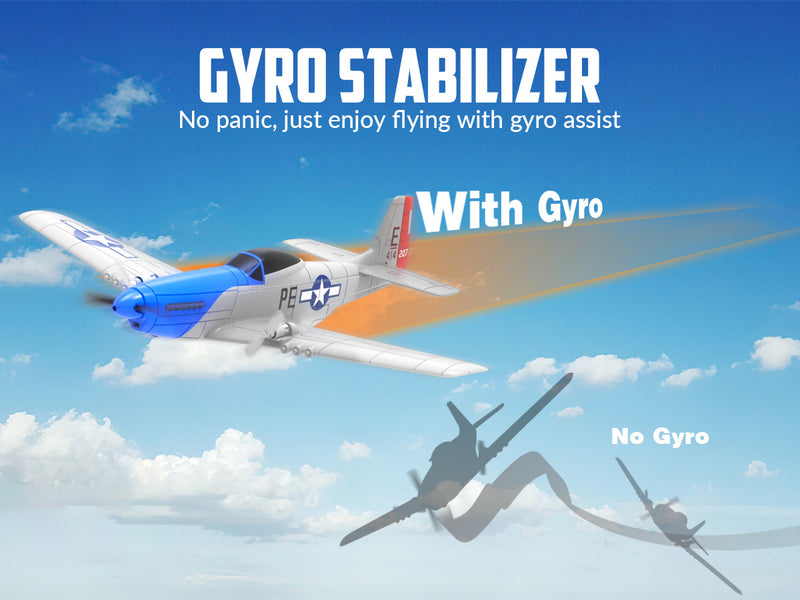 VOLANTEXRC P51D Mustang (RTF) 2CH 400mm Pour enfant débutant (15.7'') 76203