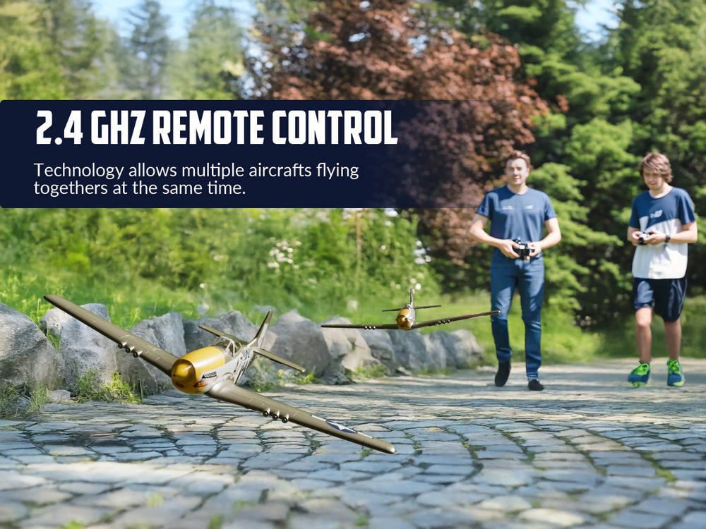 VOLANTEXRC P-51 Mustang Brushless RC Plane 500mm RTF with Gyro