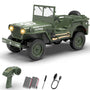 RACENT RC Crawler 1:10 Scale Simulation of a Multi-Purpose Off-Road Car 2.4G 1941 Mb Scaler Willys Jeep