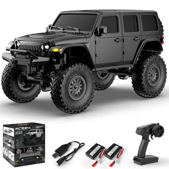 RACENT 1:24 Crawler RC Monster Truck Rock Climbing with led Light (78701 Black)-EXHOBBY LIMITED.