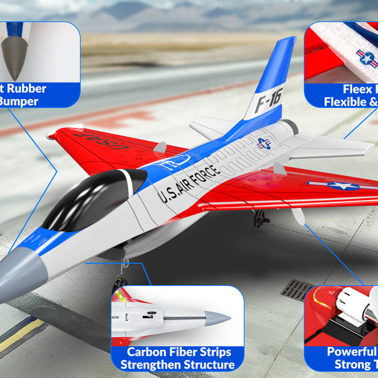 VOLANTEXRC F16 Falcon RC Fighter Jet for Beginners and kids Cool Lights Easy Fly-EXHOBBY LIMITED.