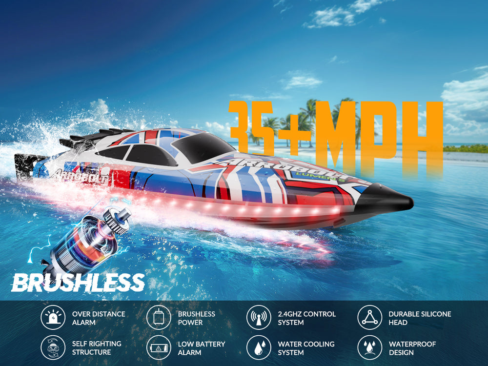 VOLANTEXRC Arrobolt Lumen S Brushless 35+MPH Fast RC Boat (79706)