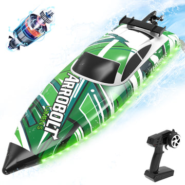 VOLANTEXRC Arrobolt Lumen S Brushless 35+MPH Full Proportional Boat GREEN (79706)-EXHOBBY LIMITED.