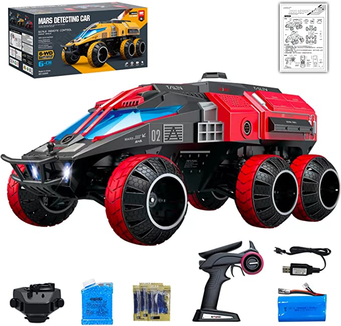 RACENT Monster Trucks 1:12 15kmh with Colorful Led Lights (Red)-EXHOBBY LIMITED.