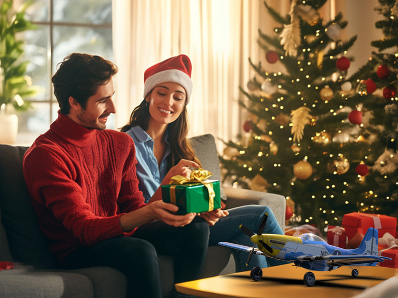 VOLANTEXRC Mustang P51 (RTF) 4CH 400mm avec Gyroscope (15.7'') 76105