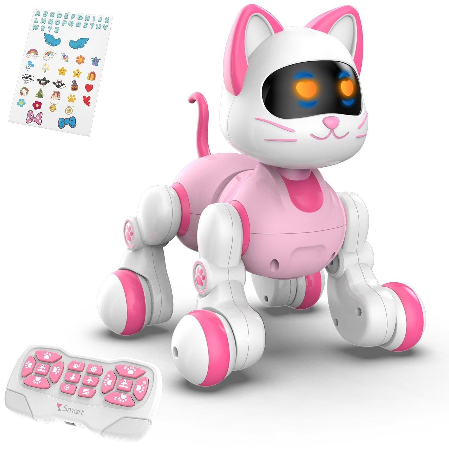 Remote Control Cat Machine STEMTRON Programmable Remote Control & Interactive Robot Cat (Whi– EXHOBBY