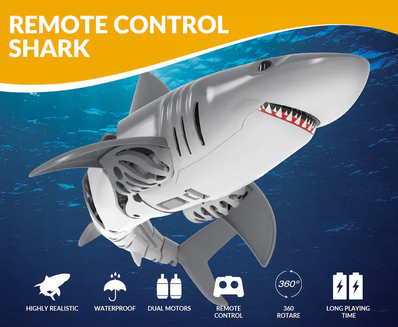 VOLANTEXRC Télécommande Shark Jouets pour Piscine 2.4GHZ RC Shark RC Bateaux Grand Cadeau