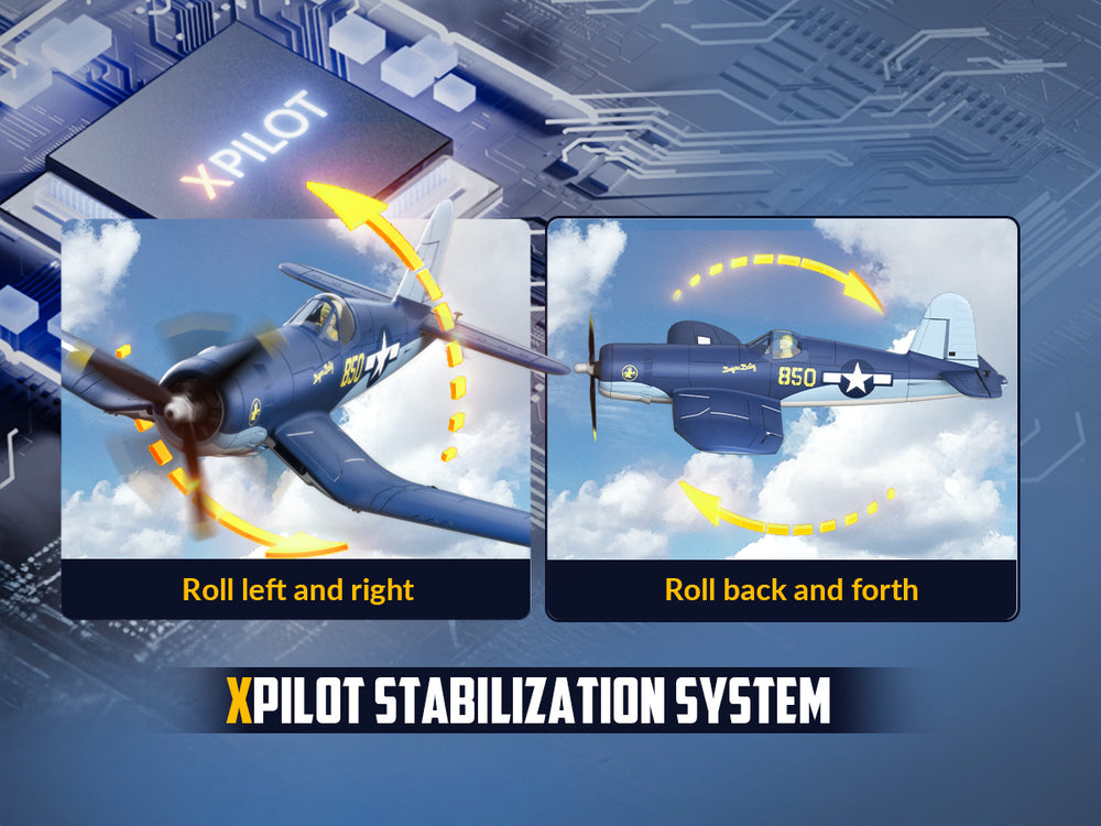 VOLANTEXRC Brushless RC Plane Corsair F4U - 500mm RTF