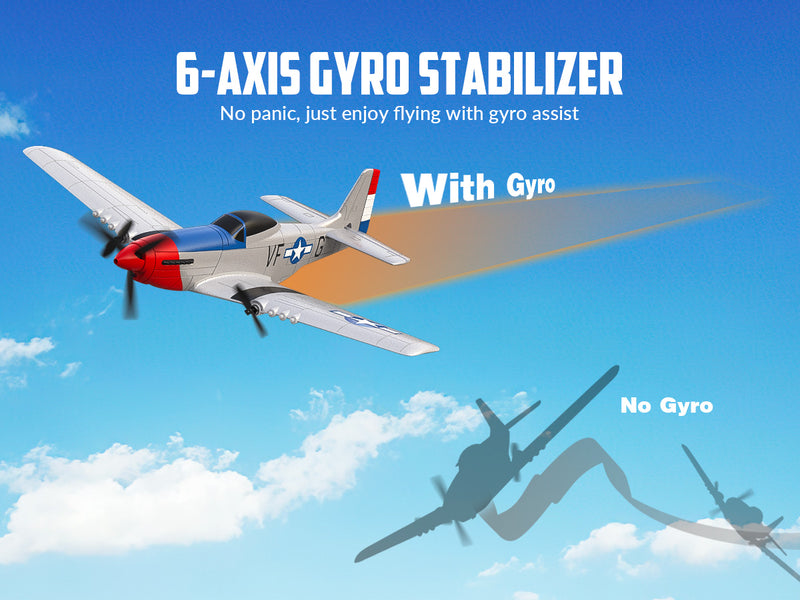 VOLANTEXRC P51 (RTF) 3CH 400mm for beginners (15.7'') 76207