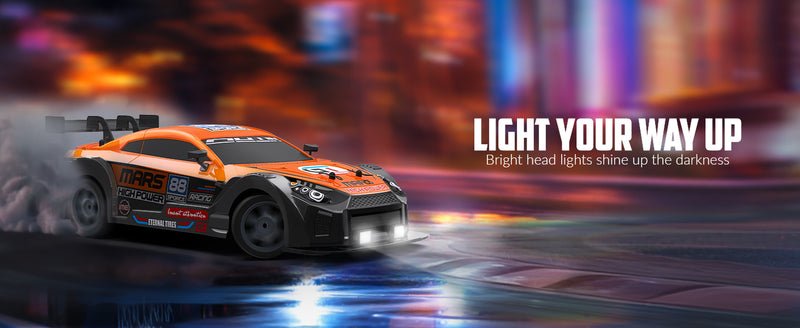 RACENT 1:16 RC Drift Car 4WD 18 KM/H, 2 Batteries, Modèle Sport Jouets Véhicule pour Enfants, Garçons, Adultes