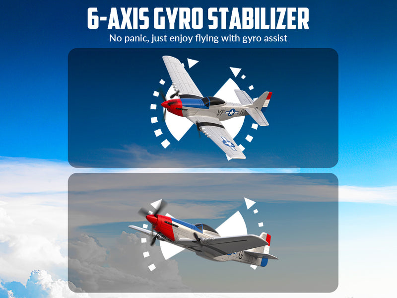 VOLANTEXRC P51 (RTF) 3CH 400mm for beginners (15.7'') 76207