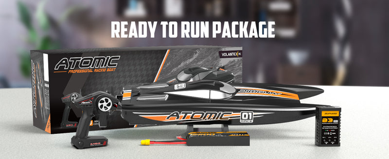 VOLANTEXRC Atomic Brushless High Speed Racing RC Catamaran Boat 40mph Fast ABS Unibody Hull