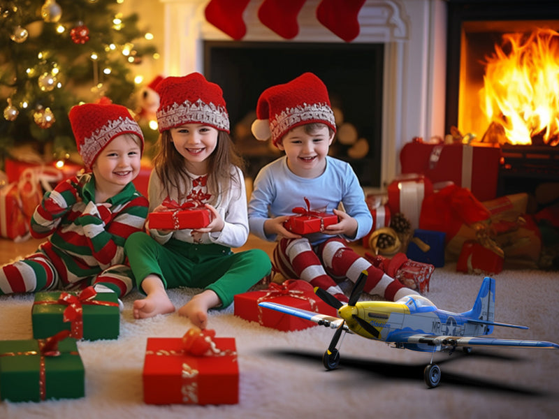 VOLANTEXRC Mustang P51 (RTF) 4CH 400mm avec Gyroscope (15.7'') 76105