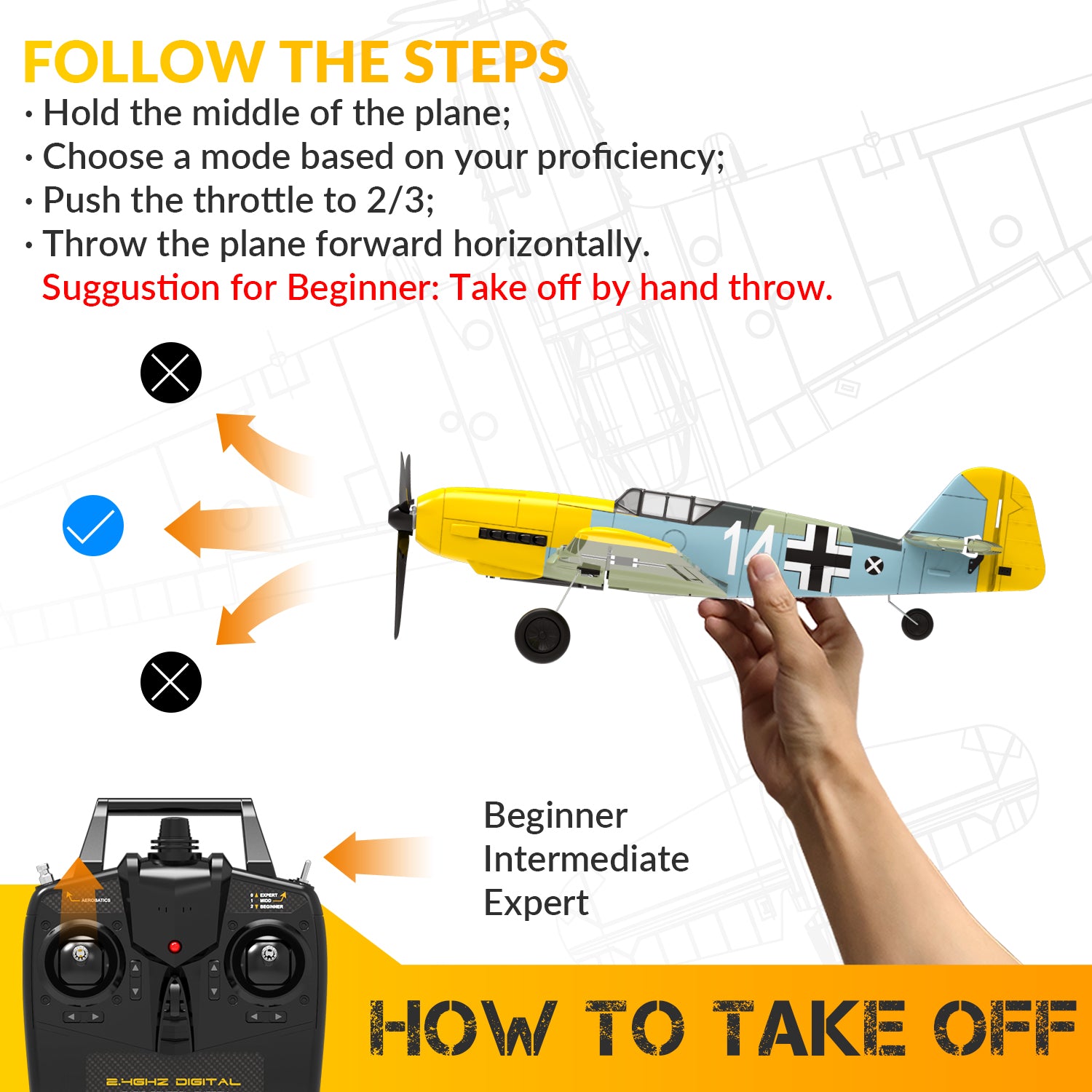 BF109 RC Warbird Airplane-EXHOBBY