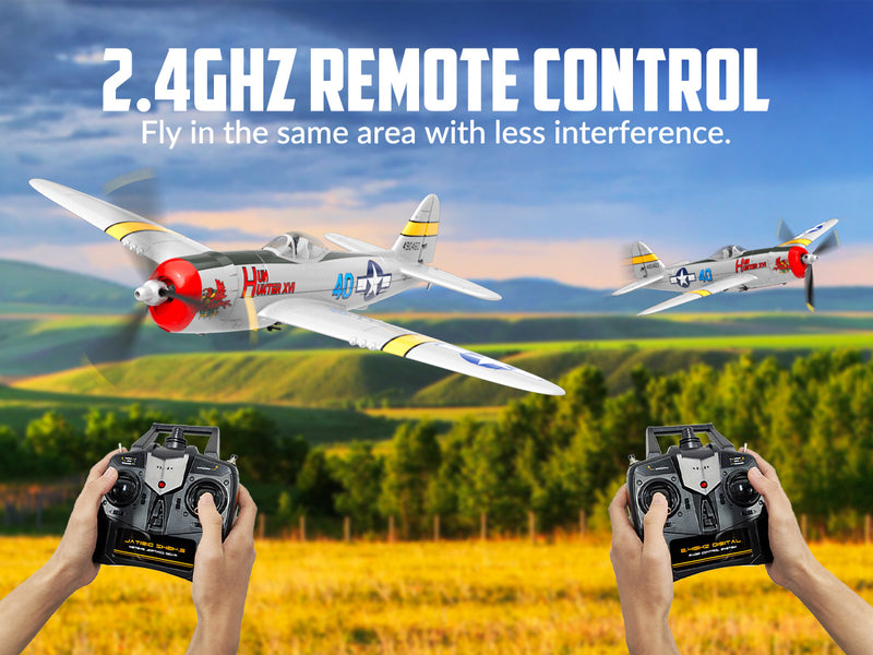 VOLANTEXRC P47 Thunderbolt (RTF) 4CH 400mm avec Gyroscope (15.7'') 76116