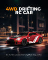 Race 1:20 RC Drift Car 4wd, 2 batteries, double moteur rouge