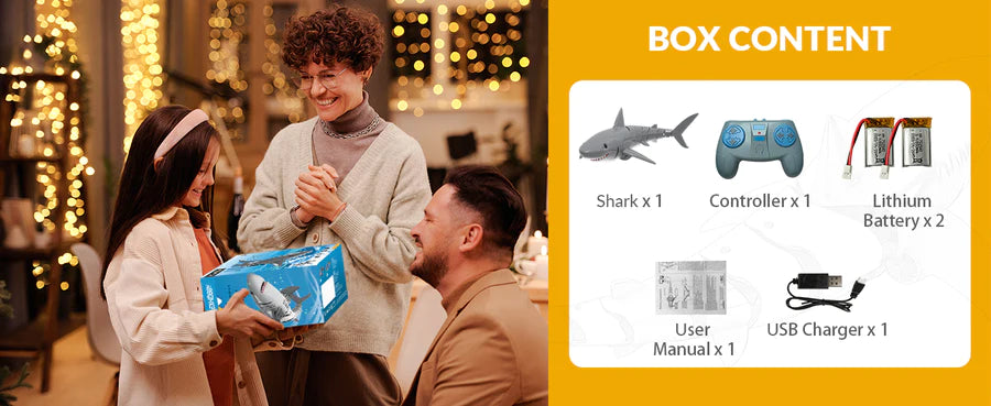 VOLANTEXRC RC Shark Toys for Pool 2.4GHZ RC RC Boats Great Gift for kids