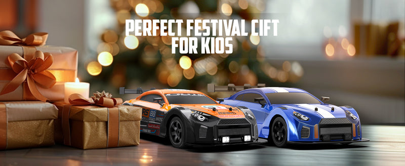 RACENT 1:16 RC Drift Car 4WD 18 KM/H, 2 Batteries, Modèle Sport Jouets Véhicule pour Enfants, Garçons, Adultes