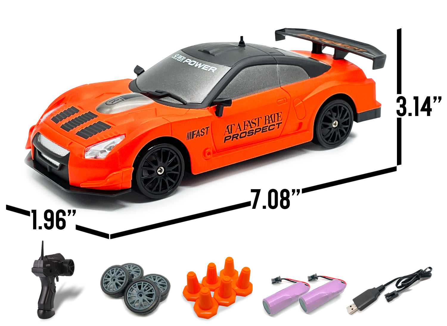 RACENT Blaze Racer: 1:24 Scale RC, 10MPH, LEDs, Drift-EXHOBBY LIMITED.