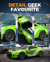Race 1:20 RC Drift Car 4wd, lumière LED, 2 batteries, double moteur vert
