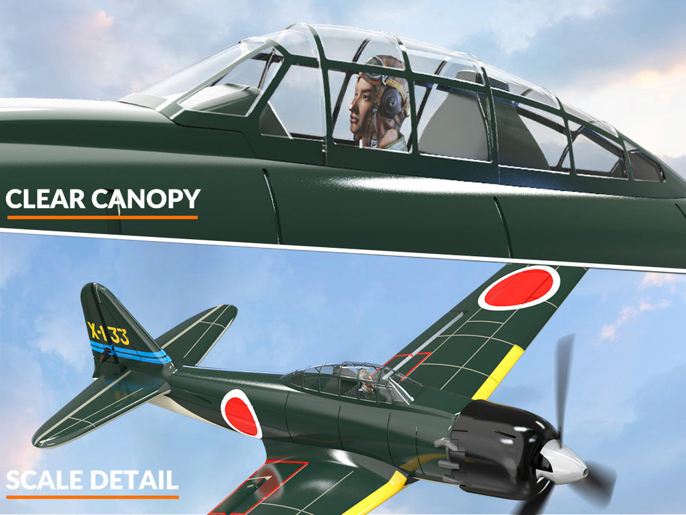 VOLANTEXRC Zero (RTF) 4-CH 400mm RC Warbird with XPilot Gyro