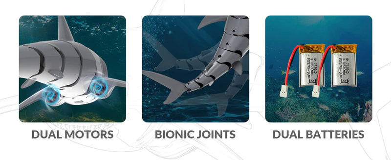 VOLANTEXRC Télécommande Shark Jouets pour Piscine 2.4GHZ RC Shark RC Bateaux Grand Cadeau