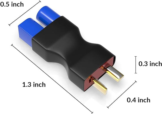 4pc T Plug Male to EC3 Female Adapter for RC Lipo Battery-EXHOBBY LIMITED.