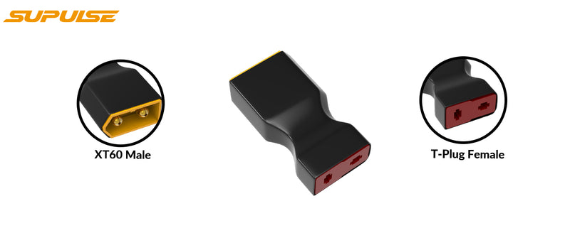 4pc T Female to XT60 Male Adapter for RC LiPo Batteries