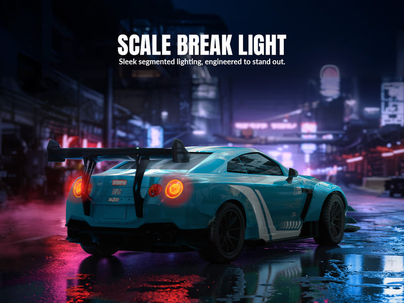 RACENT 1:20 RC Drift Car 4WD, LED Light, 2 Batteries Blue