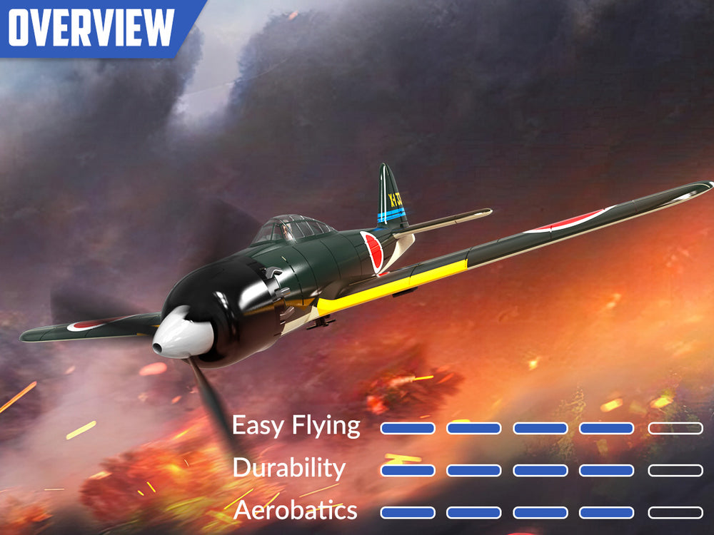 VOLANTEXRC Zero (RTF) 4-CH 400mm RC Warbird with XPilot Gyro