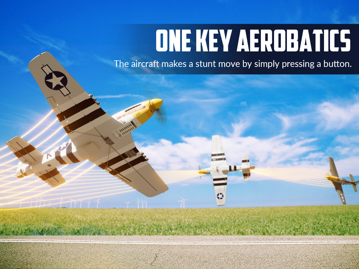 VOLANTEXRC 500MM Mustang P51 Brushless with Gyro Stabilizer 76802