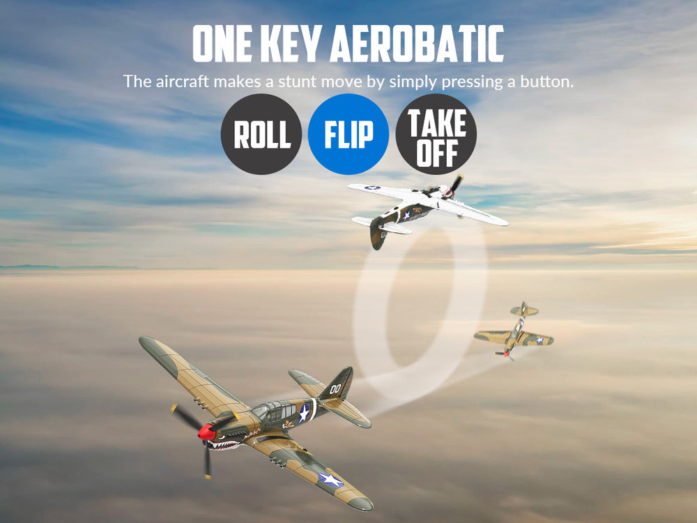 VOLANTEXRC P40 Warhawk RC Plane 4CH RTF with XPilot Stabilization