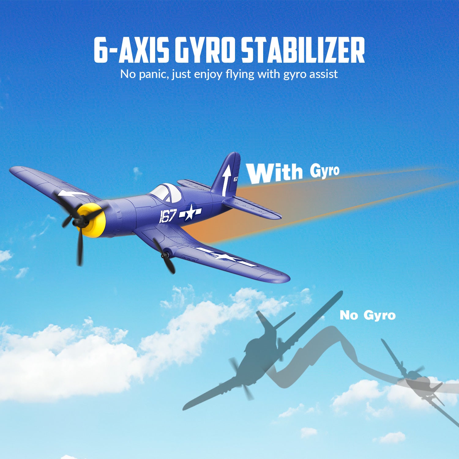 3 Channel 2.4GHz 6-axis Gyro Stabilizer RTF Glider Aircraft Plane(76208 RTF)-EXHOBBY LIMITED.