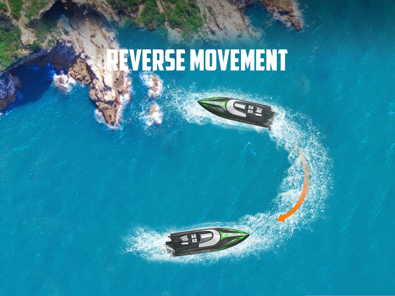 VOLANTEXRC Vector S Bateau RC à grande vitesse avec fonction de redressement automatique et d'inversion pour piscine et lac (797-4 Noir)