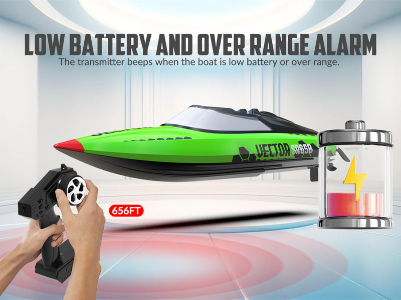 VectorSR65B High-Speed Brushless RC Boat 37MPH Self-righting Reverse RTR