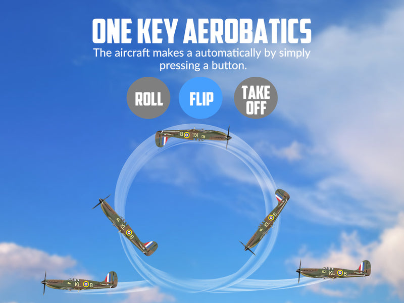 VOLANTEXRC Spitfire (RTF) 4CH 400mm pour débutants (15.7'') 76112