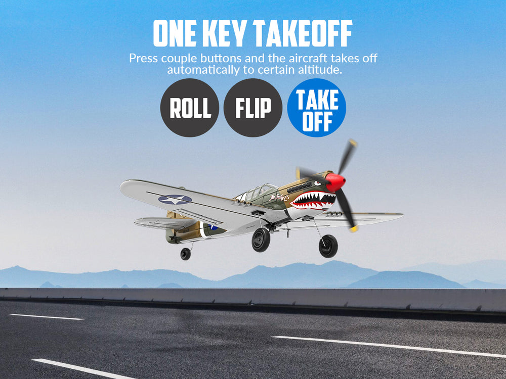 VOLANTEXRC P40 Warhawk RC Plane 4CH RTF with XPilot Stabilization