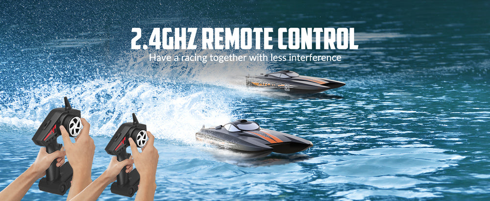 VOLANTEXRC Atomic Brushless High Speed Racing RC Catamaran Boat 40mph Fast ABS Unibody Hull
