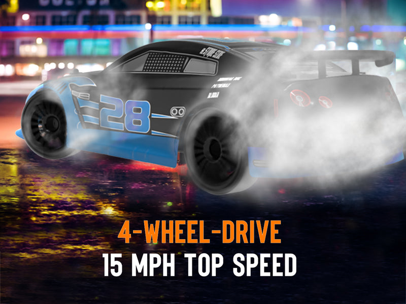 Racent Télécommande Drift Car 2.4Ghz Échelle 1:14 RC Sport Racing Cars 4WD RTR Haute Vitesse RC Véhicule avec Lumières LED