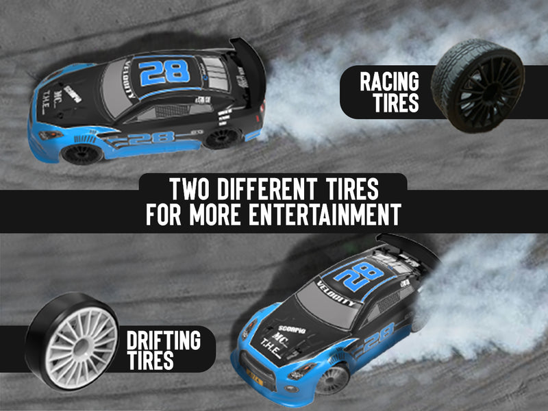 Racent Télécommande Drift Car 2.4Ghz Échelle 1:14 RC Sport Racing Cars 4WD RTR Haute Vitesse RC Véhicule avec Lumières LED