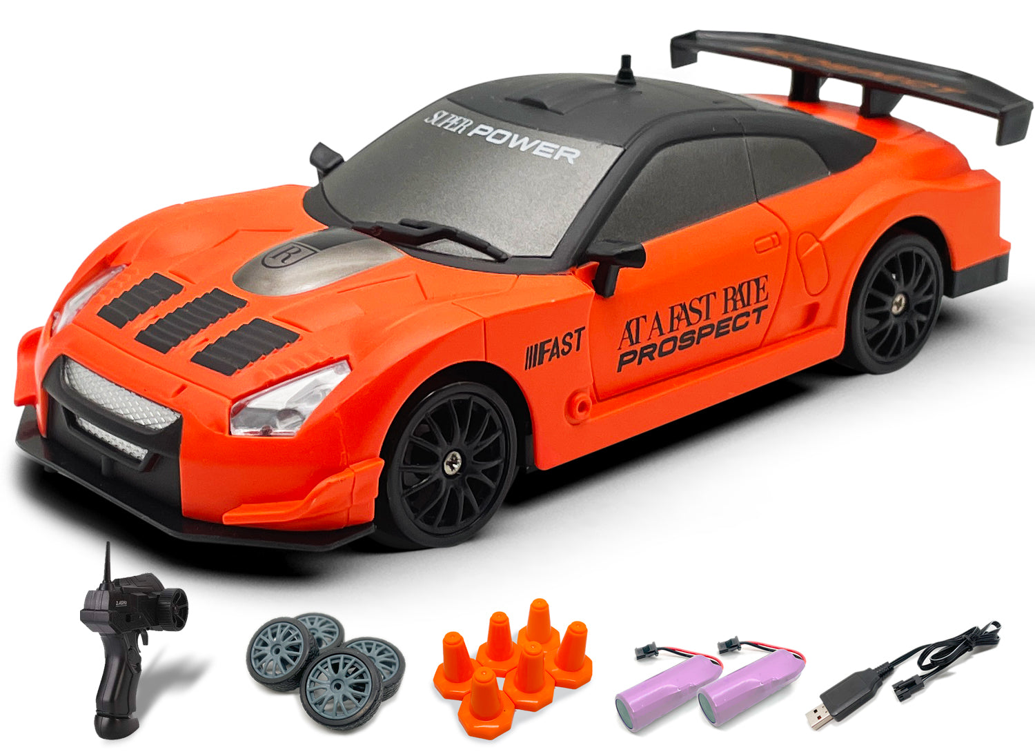 RACENT Blaze Racer: 1:24 Scale RC, 10MPH, LEDs, Drift-EXHOBBY LIMITED.