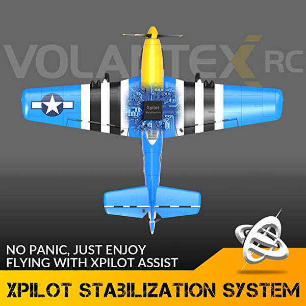 VolantexRC P51D Mustang WWII Airplane PNP with Xpilot System - EXHOBBY