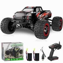 Racent Voiture télécommandée 4WD Off-Road RC Monster Truck Échelle 1:16 30MPH Haute Vitesse Véhicule RC Tout Terrain pour Enfants ou Adultes (785-5) (Rouge)