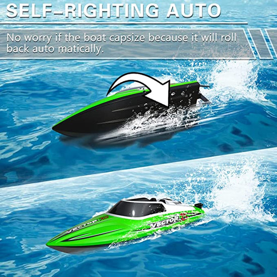 Pool Boat with powerful motor, VOLANTEXRC branding for quality, Vector XS design for speed