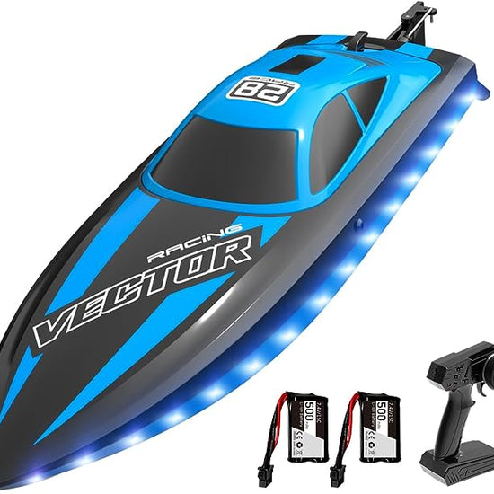 VOLANTEXRC Vector Lumen RC Toy Boat 20mph Fast for Kids Pools Lakes LED Lights Fun Toys-EXHOBBY LIMITED.