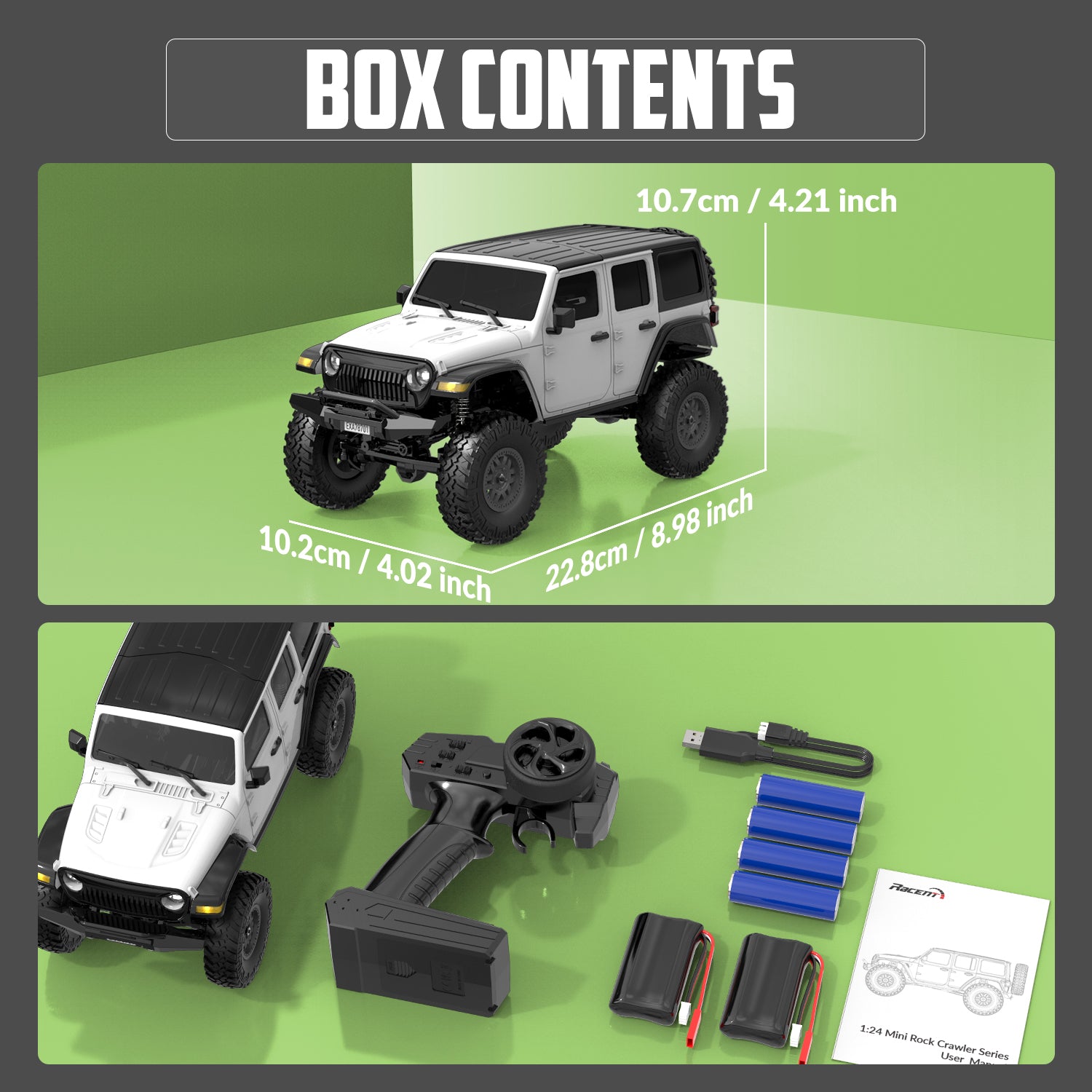 RCS24 Off Road 1/24 Rock Crawlers with LED 4WD-EXHOBBY LIMITED.